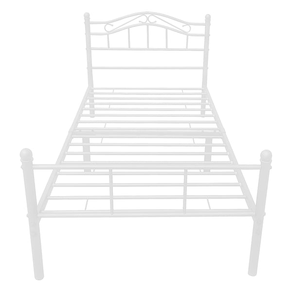 Cama de metal Florencia 120x200 cm con/sin colchón de espuma fría varios colores [en.casa]
