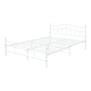Cama individual Florenz con cabecero y somier metal [en.casa]