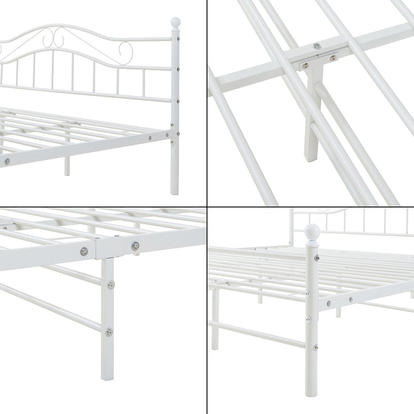 Cama de metal Florencia en varios colores y tamaños [en.casa]