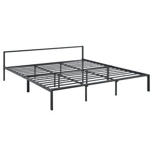 Cama de metal Imatra acero negro [en.casa]