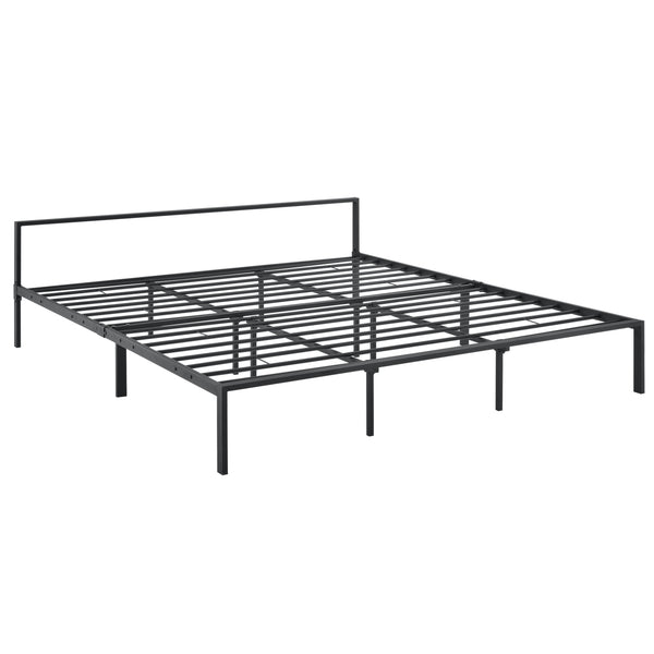 Cama de metal Imatra acero negro [en.casa]