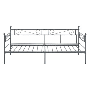 Cama Simple Kreava Reposacabezas y Reposapiés Metal 90x200cm [en.casa]