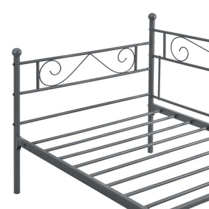 Cama Simple Kreava Reposacabezas y Reposapiés Metal 90x200cm [en.casa]