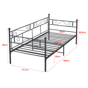 Cama de metal Kerava 90x200 cm con colchón de espuma fría varios colores en.casa