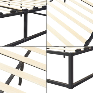 Cama de metal Kreta con colchón de espuma fría en varios colores y tamaños [en.casa]