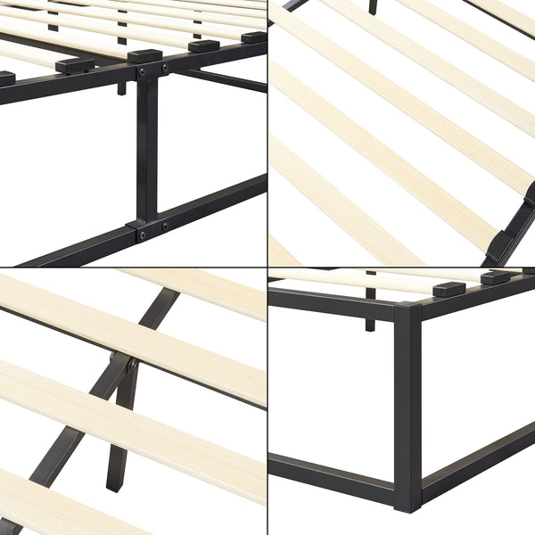 Cama de metal Kreta con colchón de espuma fría en varios colores y tamaños [en.casa]