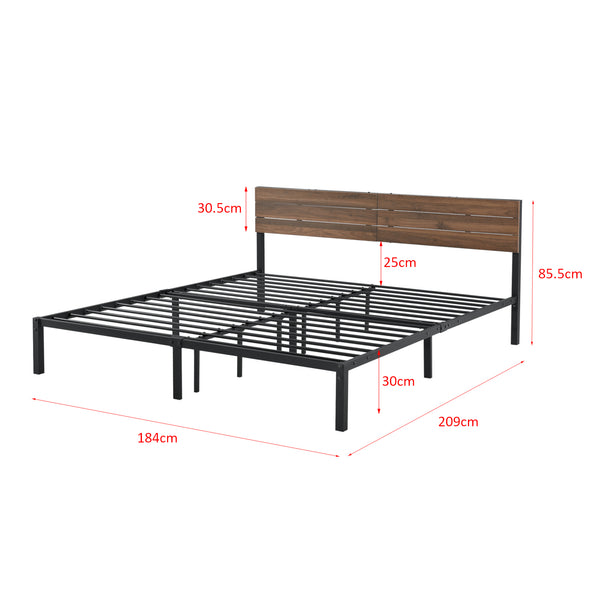 Cama de metal Lausanne en varios tamaños Negro en.casa