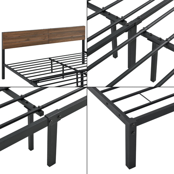 Cama de metal Lausanne en varios tamaños Negro en.casa