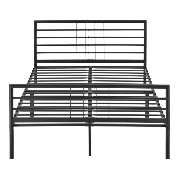 Cama de metal Rovaniemi en varios tamaños Negro en.casa