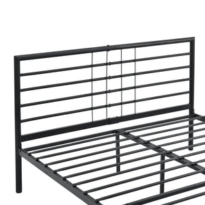 Cama de metal Rovaniemi en varios tamaños Negro en.casa
