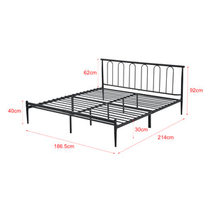 Cama de metal Tampere en varios tamaños Negro en.casa