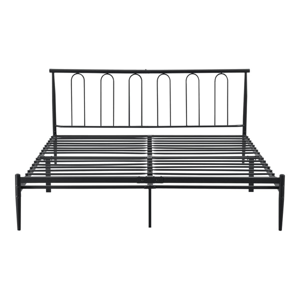 Cama de metal Tampere en varios tamaños Negro en.casa