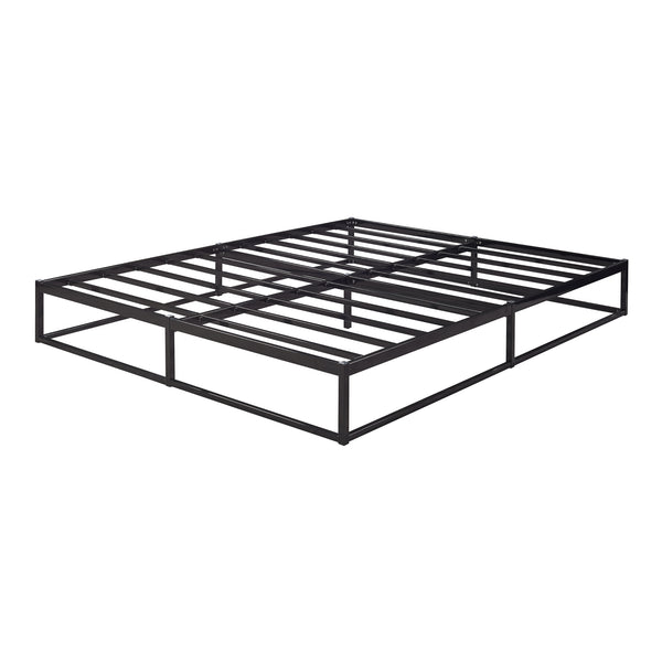 Cama de metal Trerunta acero negro [en.casa]