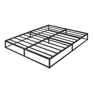 Cama de metal Trerunta con colchón acero negro [en.casa]