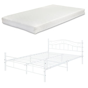 Cama de metal Florencia con colchón [en.casa]