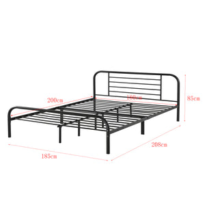 Cama de metal Atammik con colchón de espuma fría en varios tamaños Negro en.casa