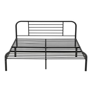 Cama de metal Atammik con colchón de espuma fría en varios tamaños Negro en.casa