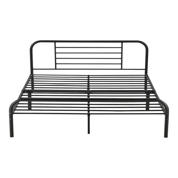 Cama de metal Atammik con colchón de espuma fría en varios tamaños Negro en.casa