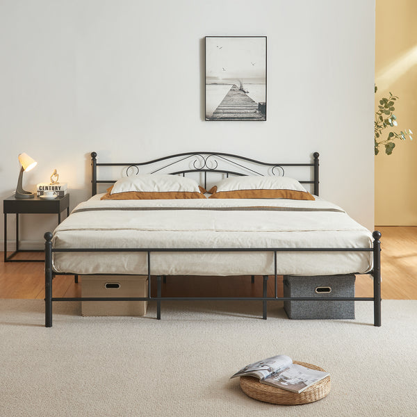 Cama de metal Florencia con colchón [en.casa]