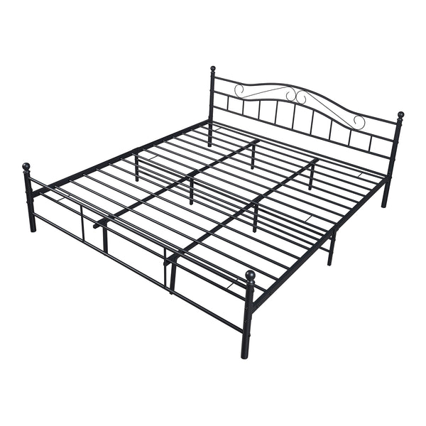Cama de metal Florencia con colchón [en.casa]