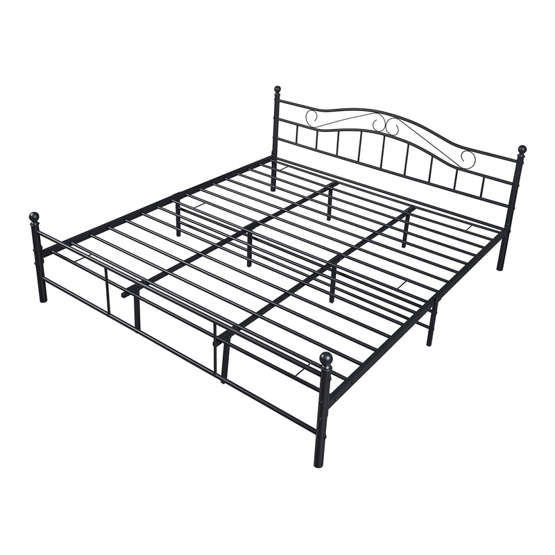 Esquema acotado Cama de metal Florencia con colchón [en.casa]