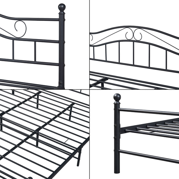Cama de metal Florencia con colchón [en.casa]
