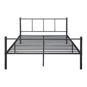 Cama de metal con colchón de espuma fría Laos negro [en.casa]