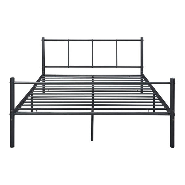 Cama de metal con colchón de espuma fría Laos negro [en.casa]