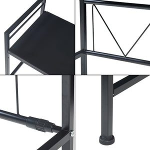 Estante de cocina Sorsele ajustable negro [en.casa]