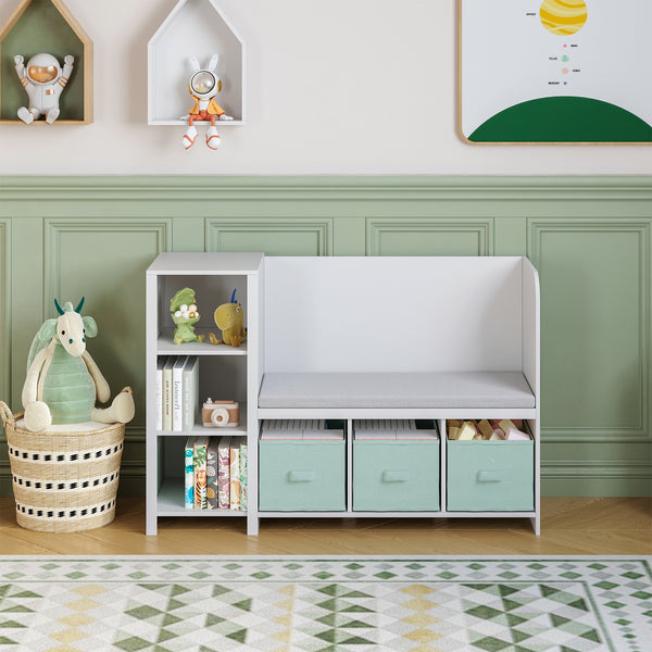 Estantería para niños con banco Høylandet [en.casa]