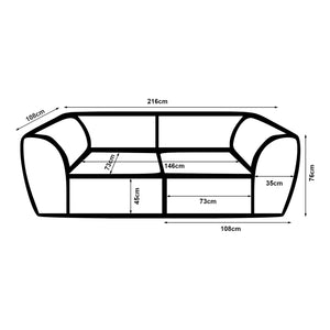 Sofá modular Hurvas [en.casa]