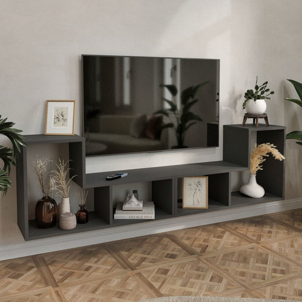 Conjunto de muebles modulares Hustersurd de 2 piezas [en.casa]