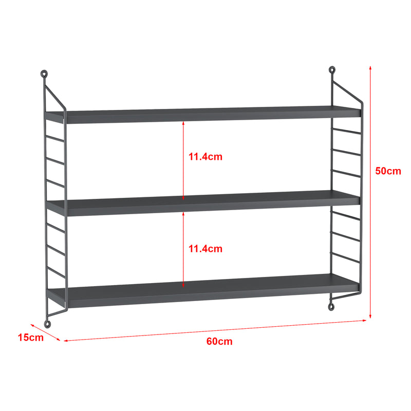 Esquema acotado Estantería de pared Strängnäs [en.casa]