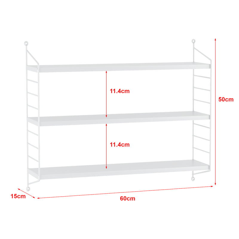 Esquema acotado Estantería de pared Strängnäs [en.casa]