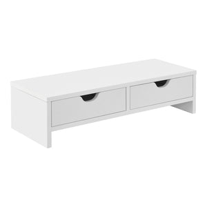 Soporte para monitor Mänttä con 2 cajones 50x18x13cm en varios colores [en.casa]