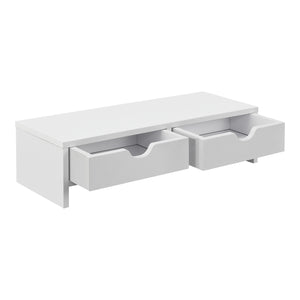Soporte para monitor Mänttä con 2 cajones 50x18x13cm en varios colores [en.casa]