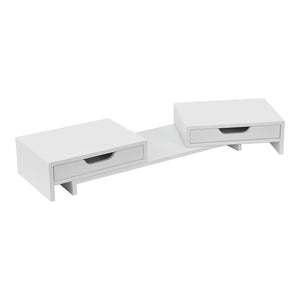 Soporte para monitor Marttila con 2 cajones 60x22x11cm en varios colores [en.casa]