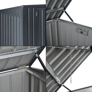 Caja para contenedores de basura Grebin para 2/3 contenedores Gris oscuro en varios tamaños [en.casa]