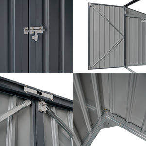 Caja para contenedores de basura Grebin para 2/3 contenedores Gris oscuro en varios tamaños [en.casa]
