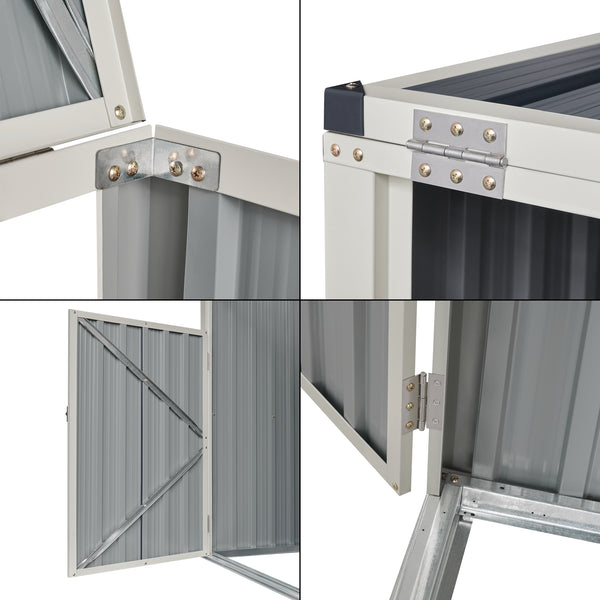 Caja para contenedores de basura Tarbek para 1/2/3/4 contenedores de acero galvanizado antracita en varios tamaños [en.casa]