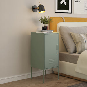 Mesita de noche Hausjärvi 82x35x35 cm acero [en.casa] - premiumXL