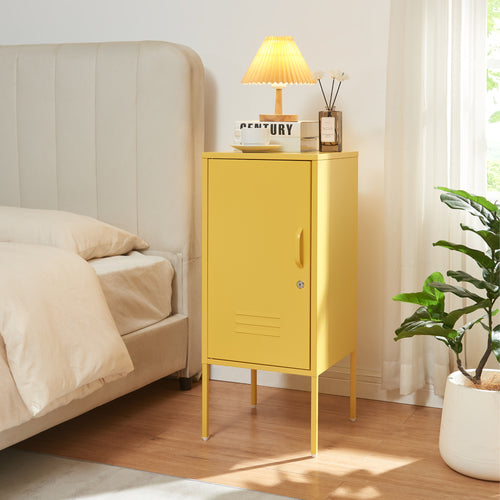 Mesita de noche Hausjärvi 82x35x35 cm acero [en.casa] - premiumXL