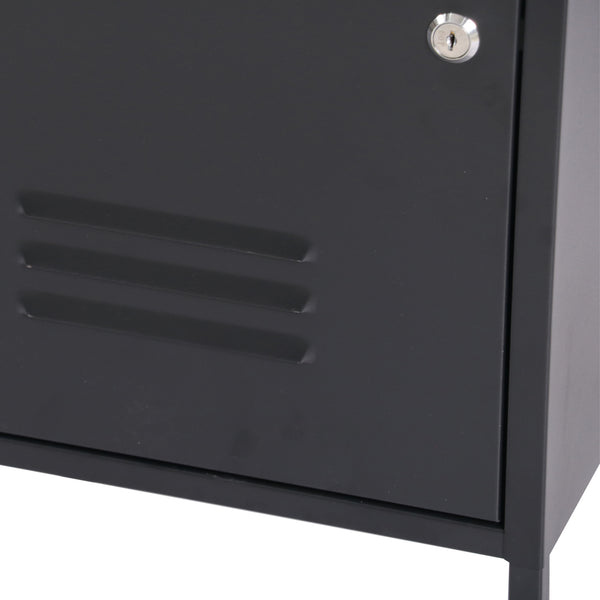 Mesita de noche Hausjärvi juego de 2 piezas con tirador de puerta a la derecha y a la izquierda [en.casa]