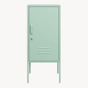 Mesita de noche Hausjärvi 82x35x35 cm Tirador de puerta a la izquierda Acero [en.casa]