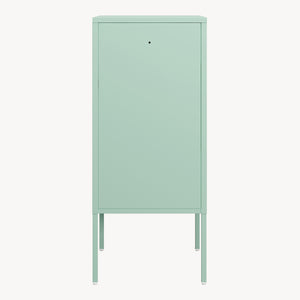 Mesita de noche Hausjärvi 82x35x35 cm Tirador de puerta a la izquierda Acero [en.casa]
