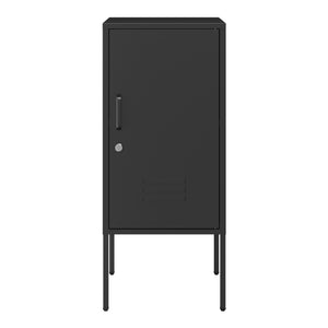 Mesita de noche Hausjärvi 82x35x35 cm Tirador de puerta a la izquierda Acero [en.casa]