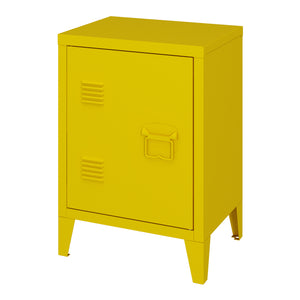 Mesita de noche Inari Tirador de puerta a la derecha Acero [en.casa]