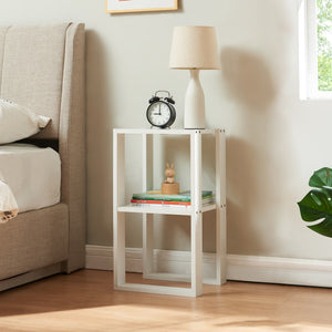 Mesa auxiliar Thyholm 55x30x30 cm blanco [en.casa] - premiumXL