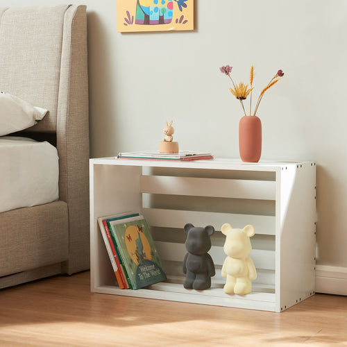 Mesa auxiliar Rønde 43x64x33 cm blanco [en.casa] - premiumXL