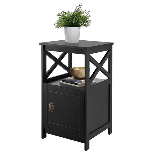 Mesa auxiliar Utajärvi Mesa de café 74x40x40cm Mesa de centro negra [en.casa]